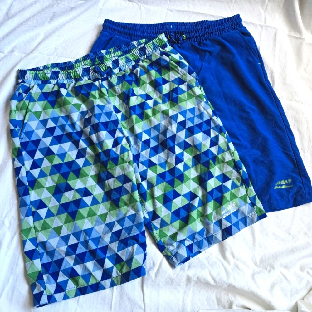 *2 Pairs* Eddie Bauer Boys Swim Trunks Shorts Sz XL 18/20